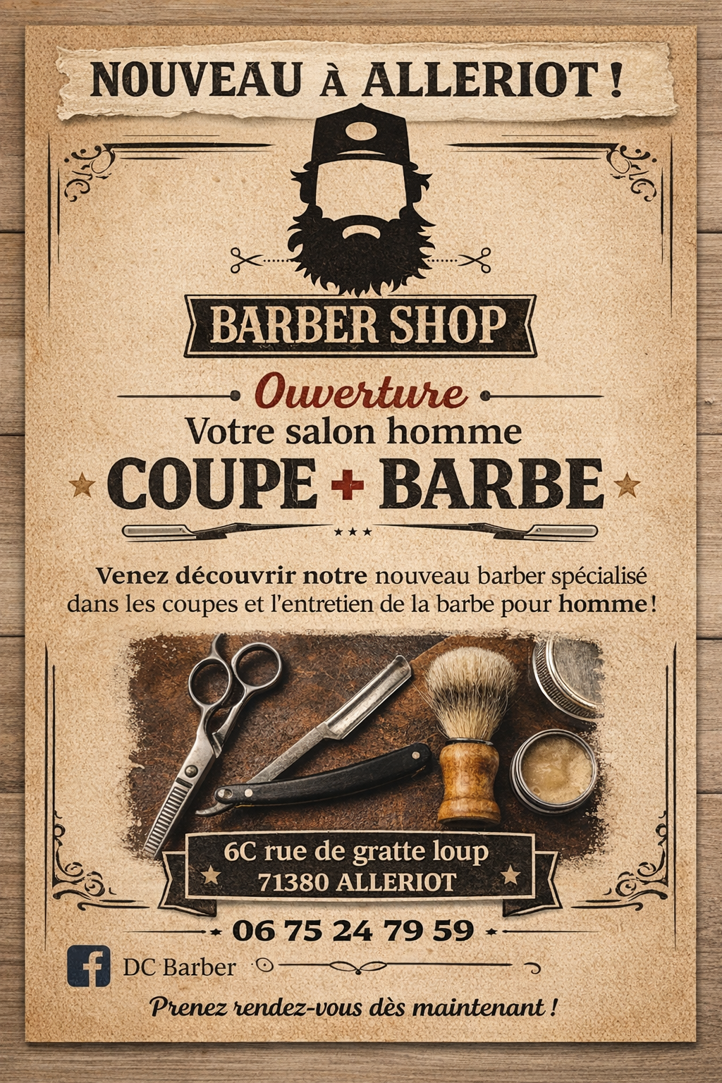 ouverture barbier