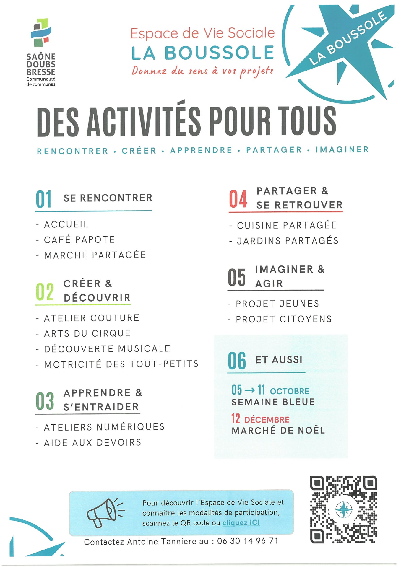 Les activités de la Boussole